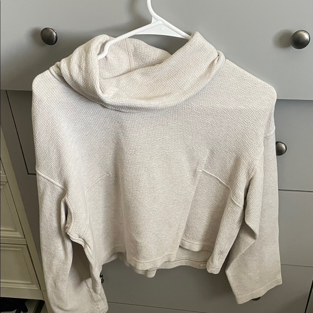 Lululemon Athletica Cream Cowl Neck Sweater
